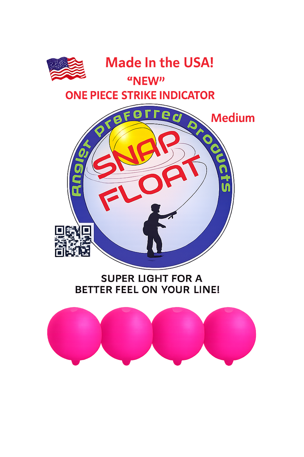 Snap Float - Medium - Flourescent Pink